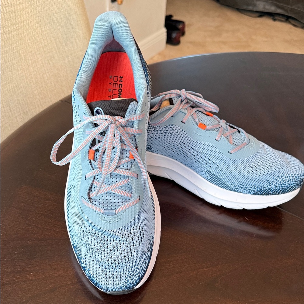 Under Armour Blue and White Sneakers